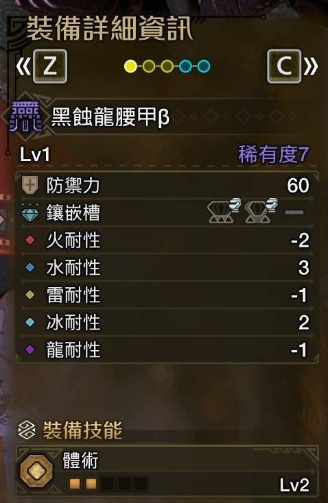 装备组合示意